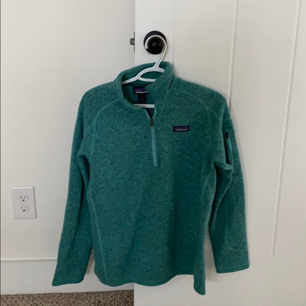 Patagonia women’s half zip teal L